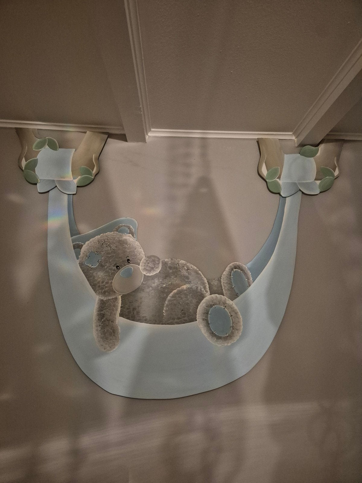 Muurdecoratie Teddybeer voor babykamer, Ophalen, Overige merken, Handgemaakt, Zo goed als nieuw