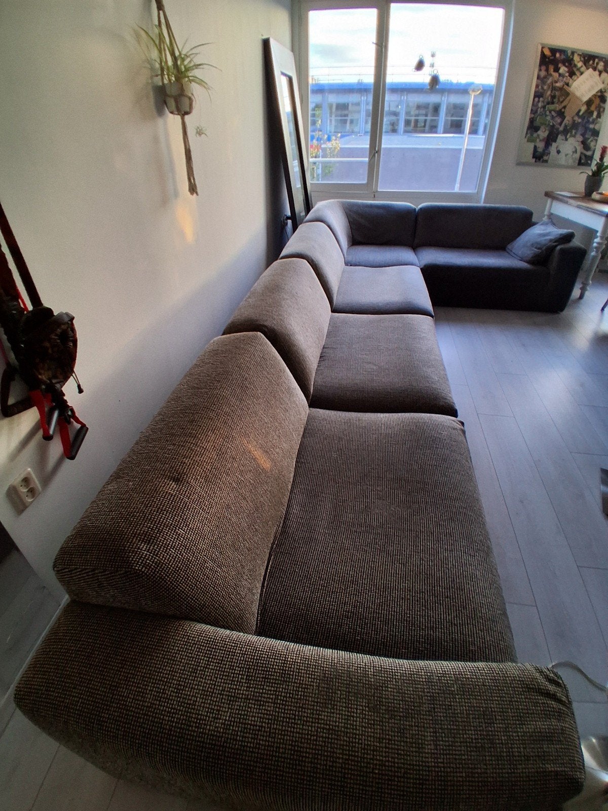 Gratis !! Grote 5 delige hoekbank  Ophalen Eindhoven, Huis en Inrichting, Ophalen, Gebruikt, Modern en comfortabel, 100 tot 125 cm