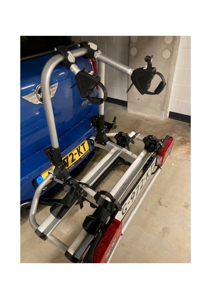 Fietsdrager voor Mini, Auto diversen, Fietsendragers, Gebruikt, Trekhaakdrager, 2 fietsen, Brede banden, Elektrische fiets, Ophalen
