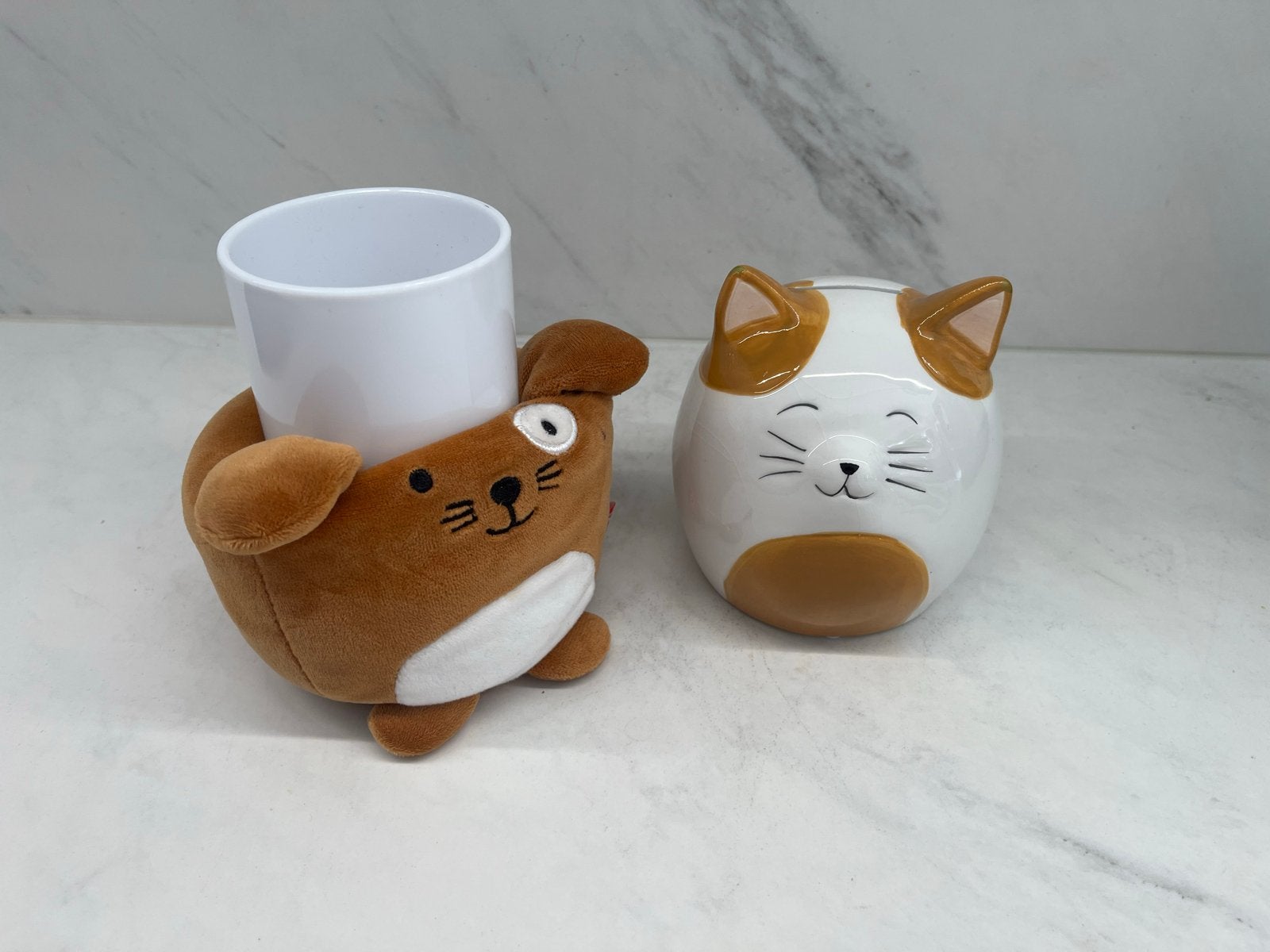 Balvi honden pennenbak en keramische katten spaarpot, Overige stijlen, Ophalen of Verzenden, Zo goed als nieuw, Bruin
