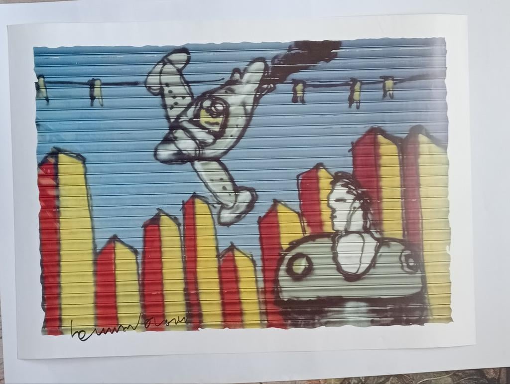 Herman Brood print Street Art, Ophalen of Verzenden
