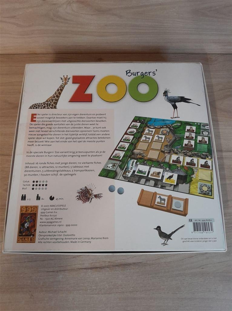 Burgers zoo - 999 games - s5595, Verzenden, Zo goed als nieuw