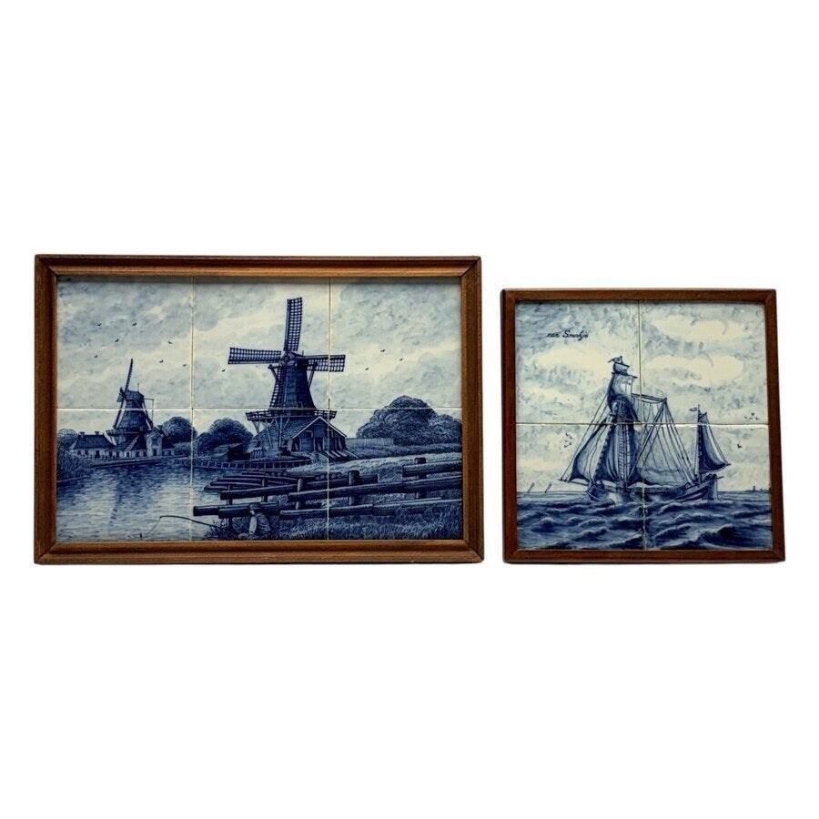 Twee tegeltableaus, Tichelaar Makkum, Ophalen of Verzenden