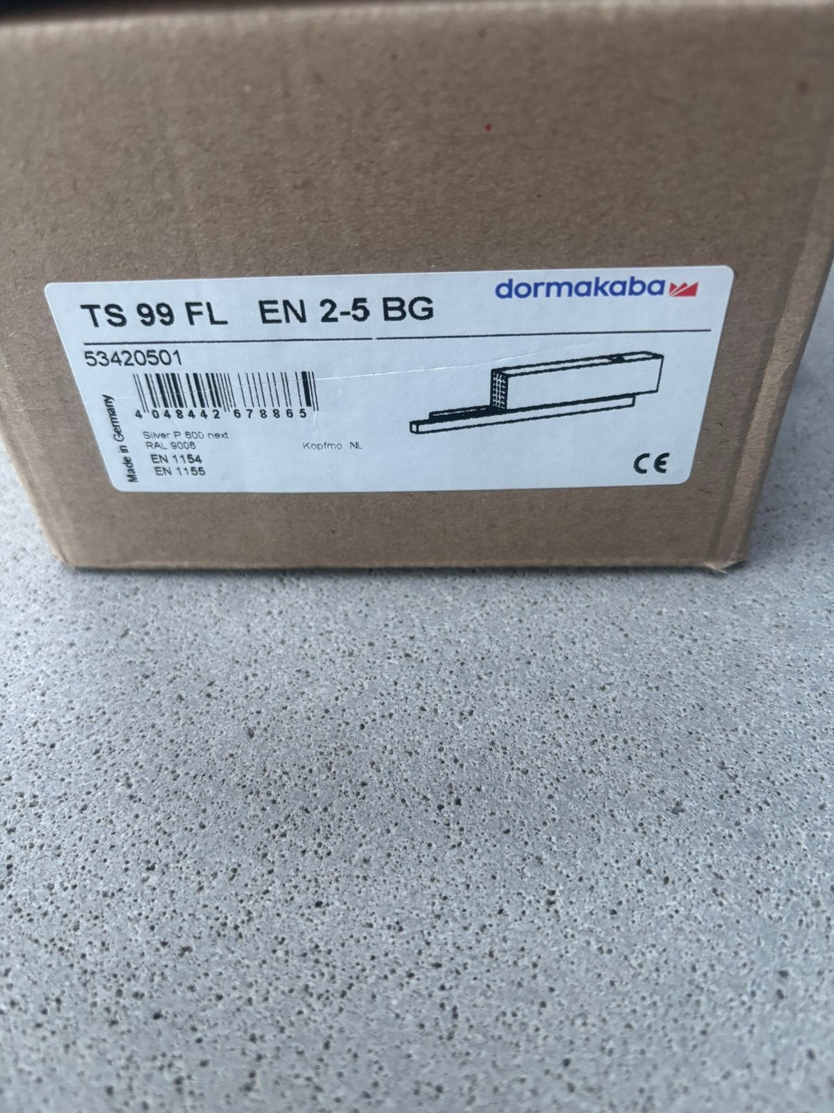 2 ST NIEUW Dormakaba TS 99 FL EN 2-5 BG Deurdranger Zilver, Ophalen of Verzenden, Nieuw, Rvs, Overige typen