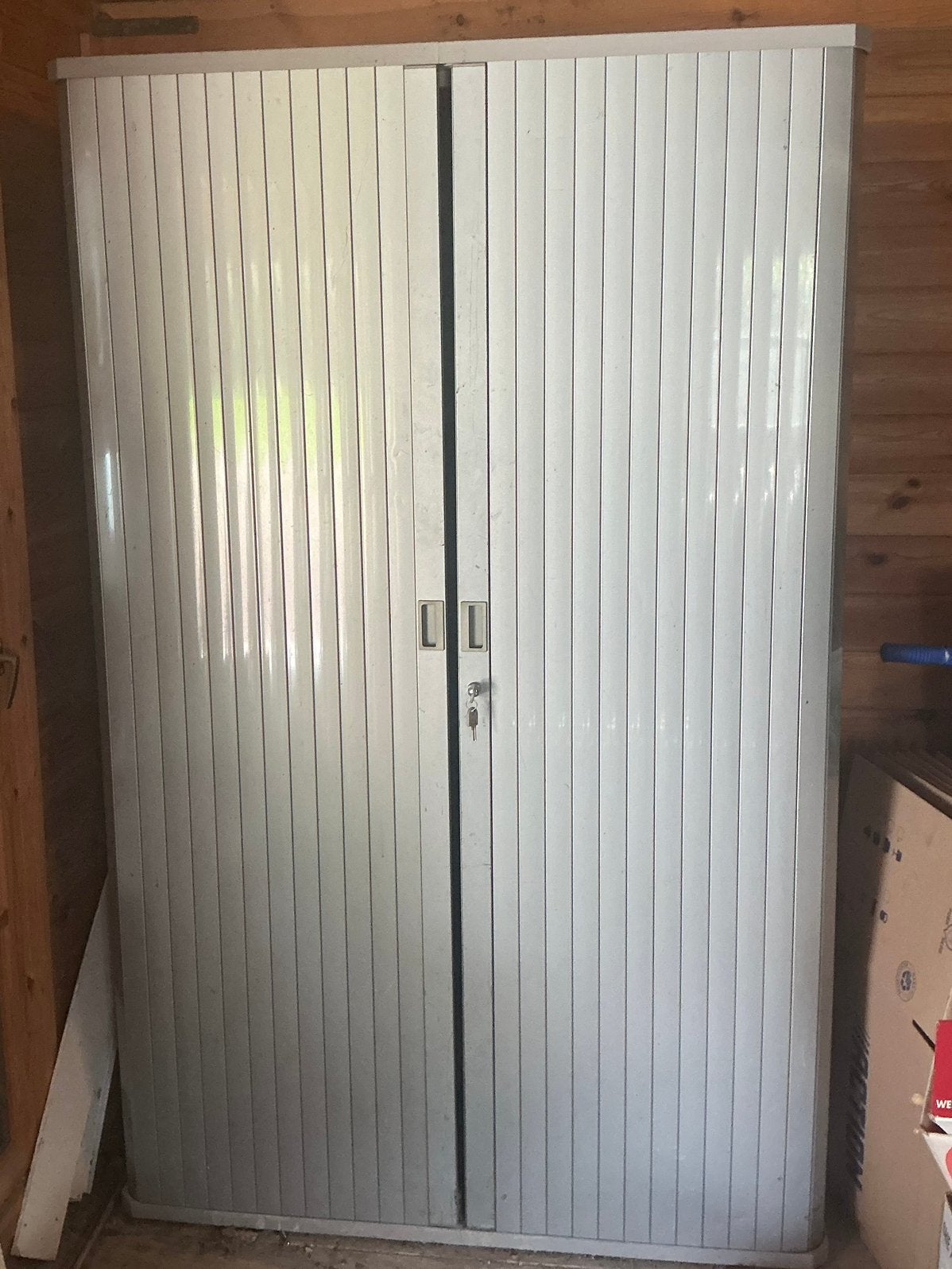 Gispen roldeur kast met sleutels en roest, Ophalen, Gebruikt, 25 tot 50 cm, 150 tot 200 cm