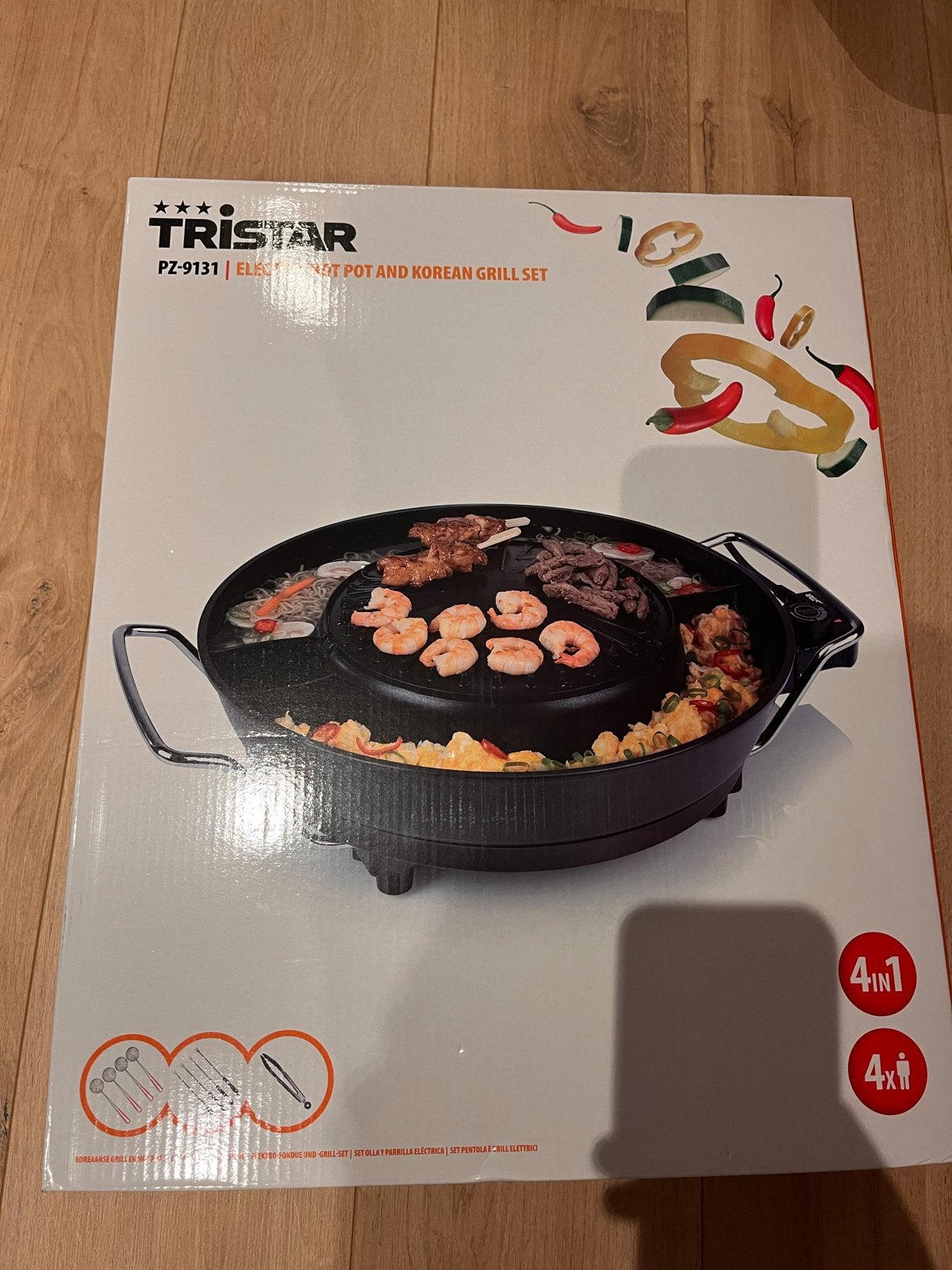 Elektrische Hot Pot & Koreaanse Grill Set - Tristar PZ-9131, Ophalen of Verzenden, Nieuw, 4 t/m 7 personen