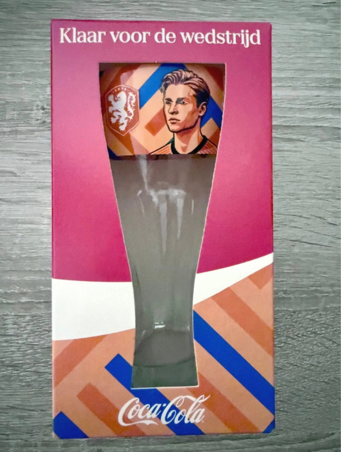 Coca-Cola glas WK - ‘Frenkie de Jong’, Ophalen of Verzenden, Nieuw, Gebruiksvoorwerp
