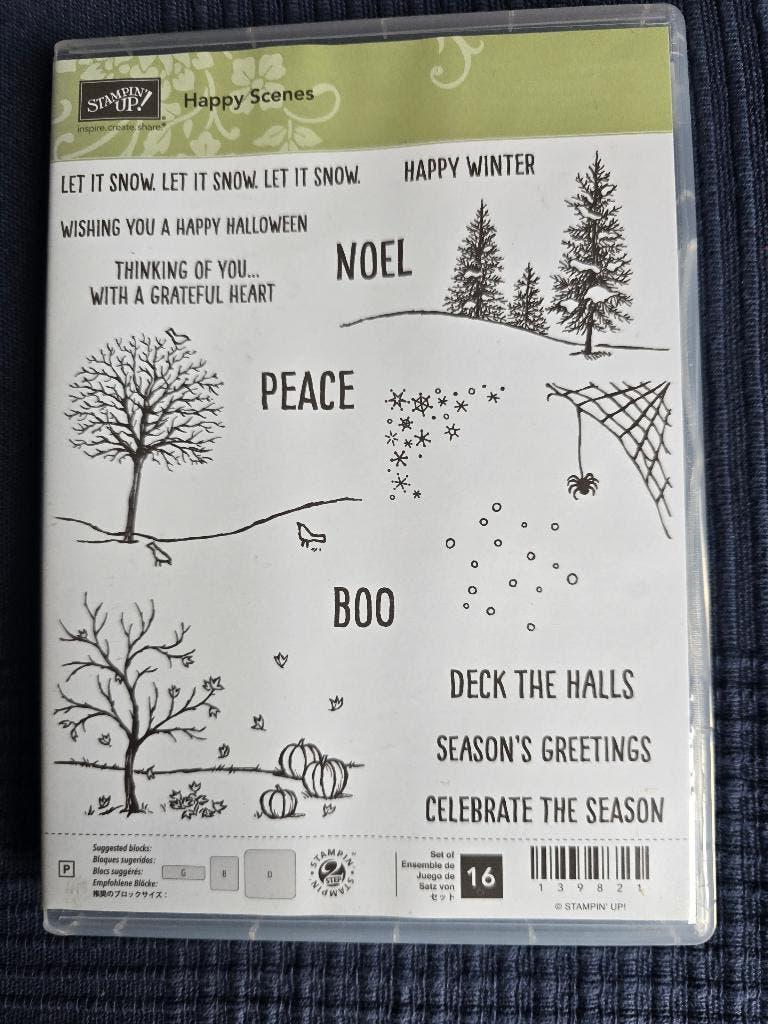 Stampin' Up: Happy Scenes, Ophalen of Verzenden, Zo goed als nieuw, Clearstamp