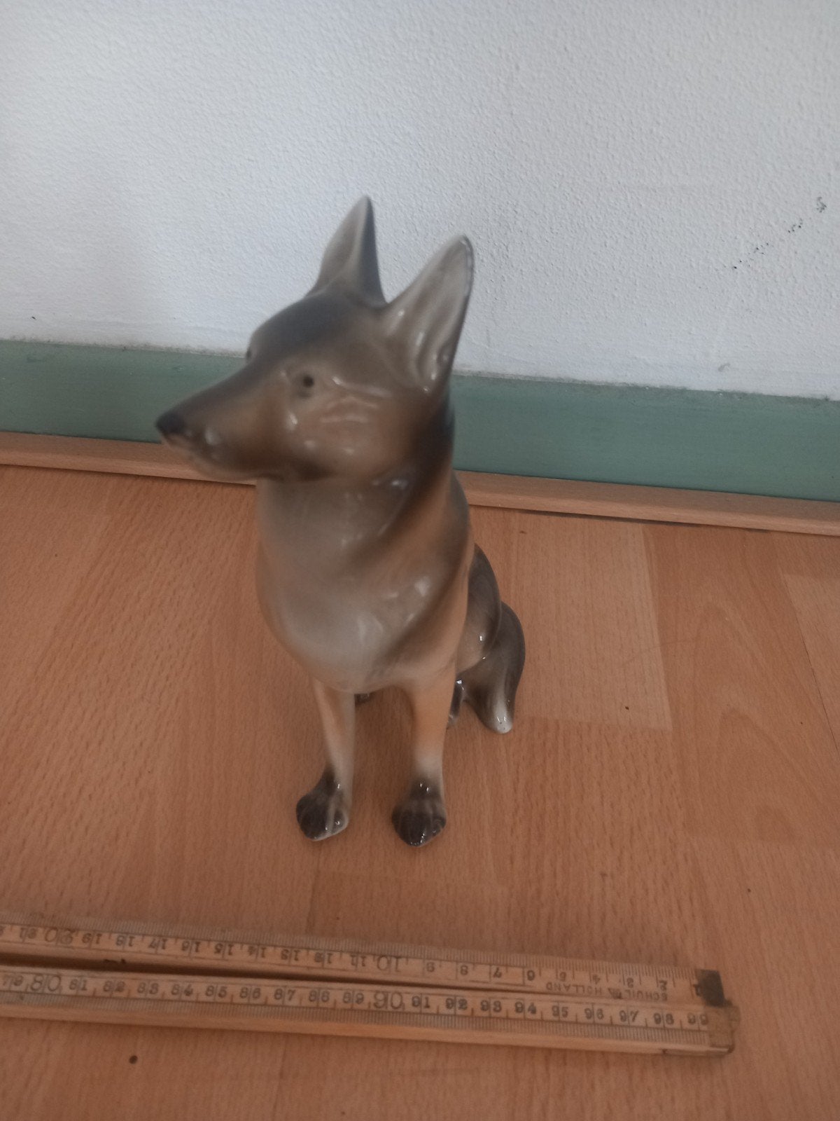 Porselein herdershond royal dux, Ophalen of Verzenden, Zo goed als nieuw, Beeldje of Figuurtje