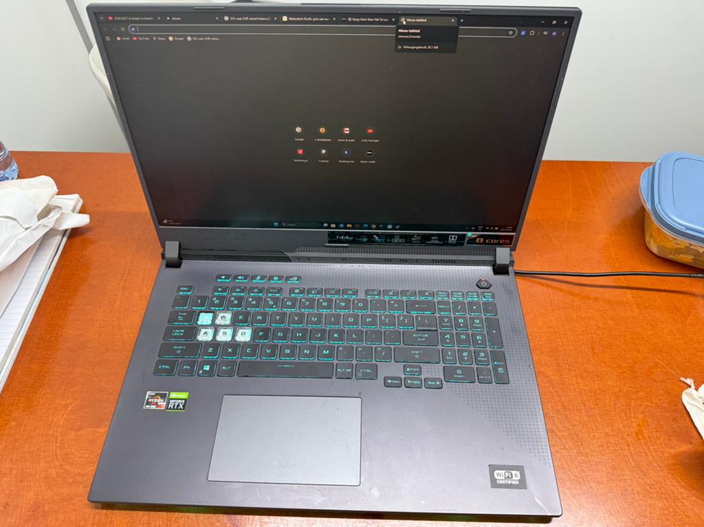ASUS ROG Strix G17 Gaming Laptop - Krachtig & Snel, Gebruikt, Met videokaart, 2 tot 3 Ghz, Qwerty