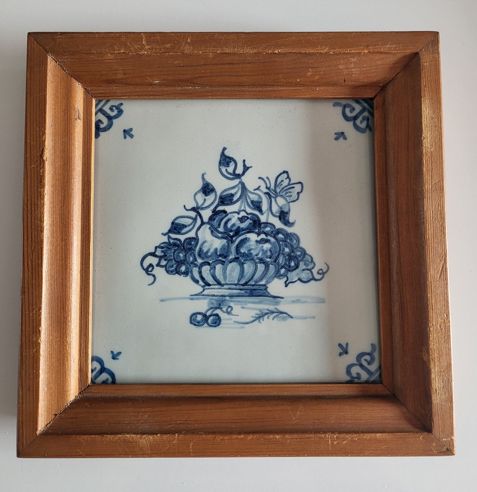 Te koop twee delftsblauwe antieke tegels, Ophalen of Verzenden