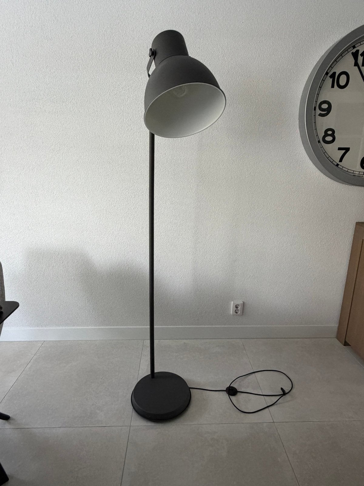 Ikea vloerlamp Hektar, Ophalen, Zo goed als nieuw, Metaal, 150 tot 200 cm