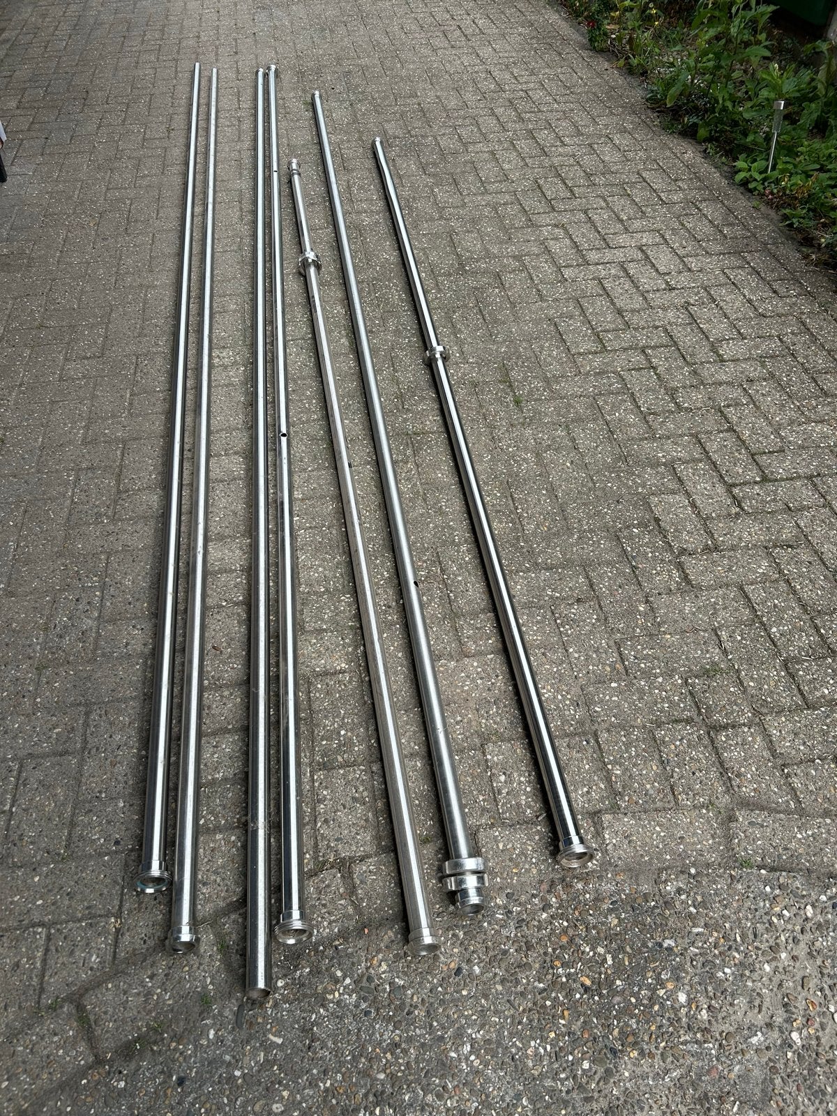 RVS buizen, oude melkleidingbuizen, diverse lengtes, Ophalen, Gebruikt, Rvs, Minder dan 2 meter