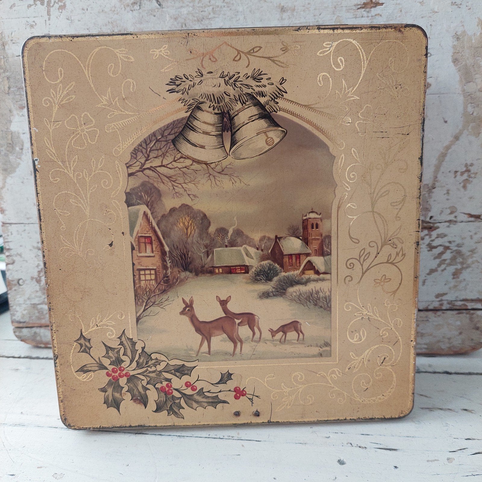 oude kerst/ vintage kerstblik  van Melle, Diversen, Kerst, Ophalen of Verzenden