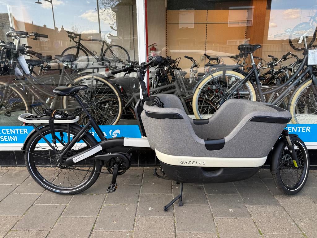 Nette Gazelle Makki Bakfiets - Elektrisch,, Elektrisch, Ophalen of Verzenden, Zo goed als nieuw, 2 kinderen