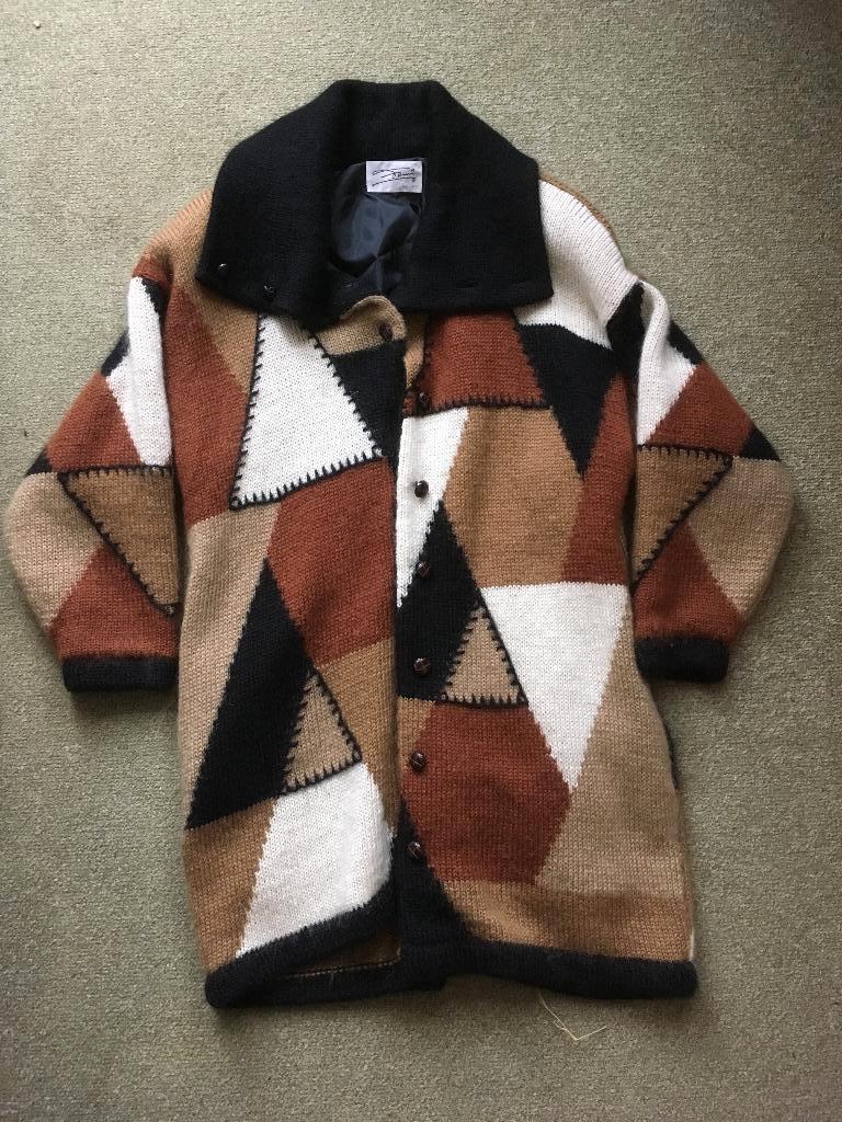 Luxe gebreide gevoerde jas - Maat M, Ophalen of Verzenden, Zo goed als nieuw, Maat 38/40 (M)