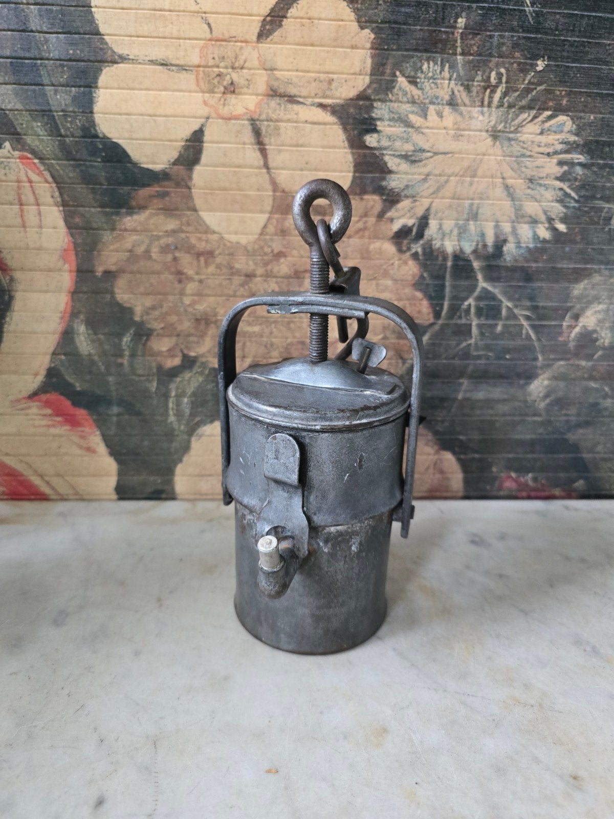 Antieke mijnwerkers lamp carbid, Ophalen of Verzenden