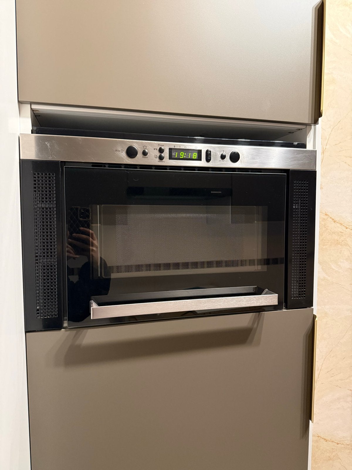 Inbouw combimagnetron met grill en hete lucht functie, Ophalen, Combimagnetron, Gebruikt, Grill