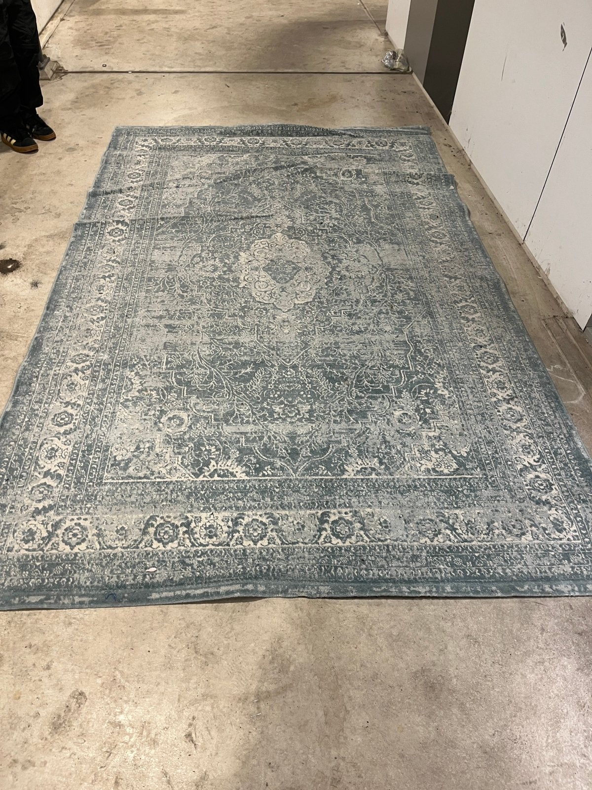 Tapijt Vintage Blue Persian Rug 285 x 180 cm, Ophalen, Zo goed als nieuw, Rechthoekig, 200 cm of meer