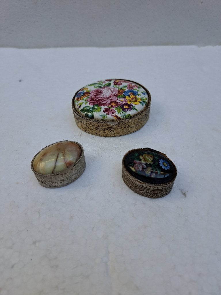 3 x leuke oude pillendoosjes, Ophalen of Verzenden