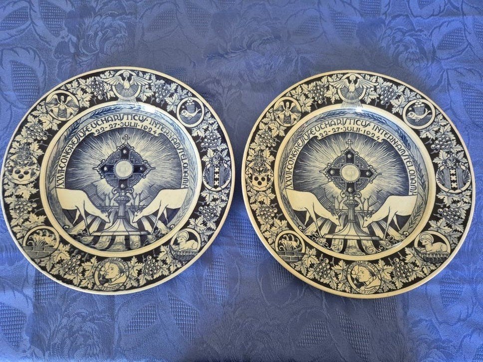 Antiek PetrusRegout Gedenkborden Eucharistisch Congres 192, Ophalen of Verzenden