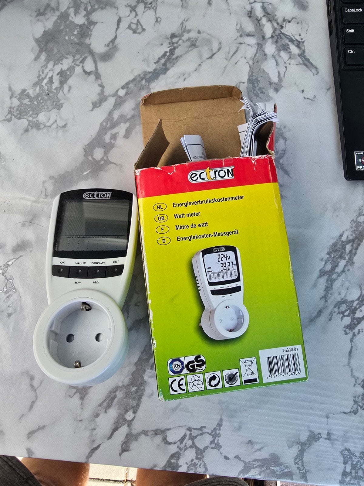 Ectron Energieverbruiksmeter - Watt/Volt Meter, Ophalen, Zo goed als nieuw