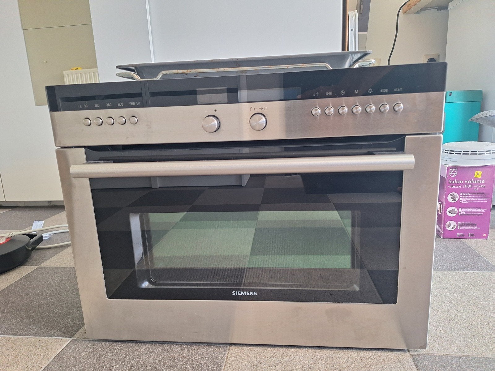 Siemens inbouw combi magnetron, Witgoed en Apparatuur, Ovens, Ophalen, 45 tot 50 cm, Gebruikt, Siemens