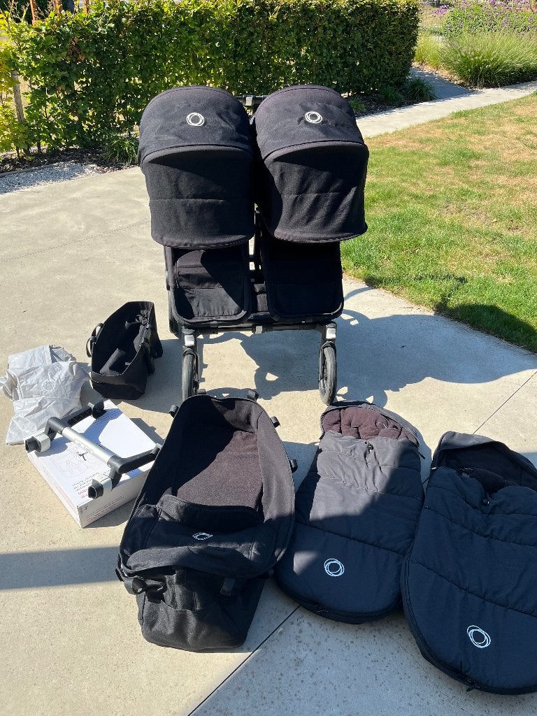 Bugaboo donkey 3 zwart complete set, Kinderen en Baby's, Gebruikt, Bugaboo, Verstelbare duwstang, Ophalen