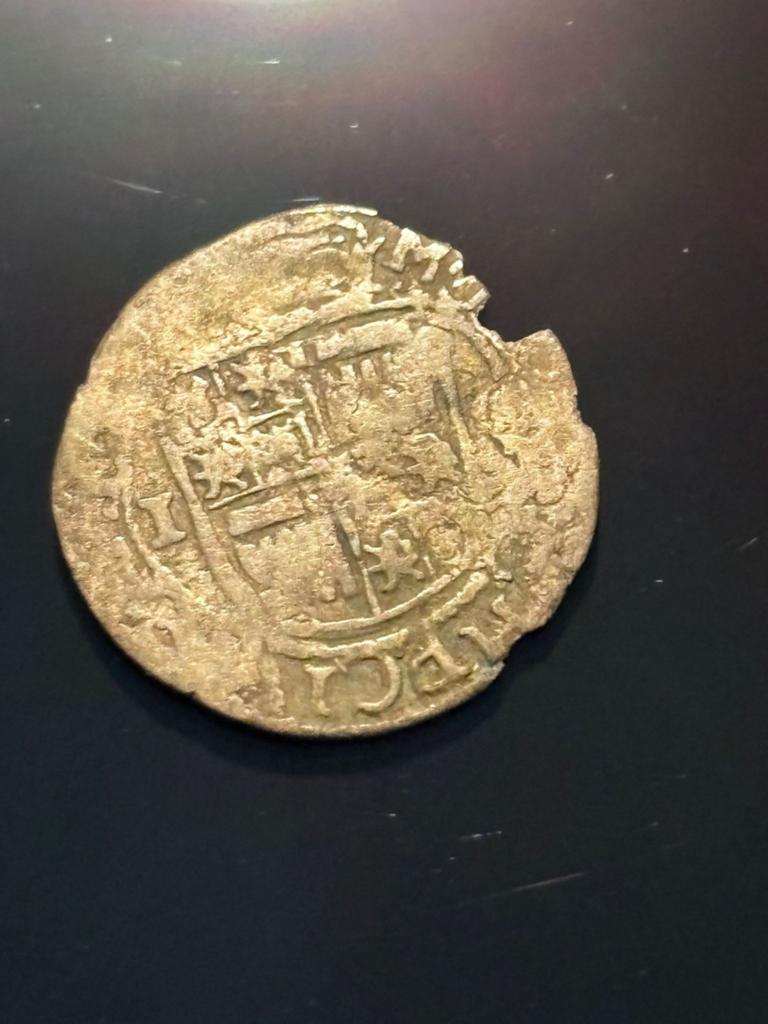 Oude Stuiver zilveren munt, mogelijk 16e/17e eeuw, Vóór koninkrijk, Zilver, Losse munt, Overige waardes