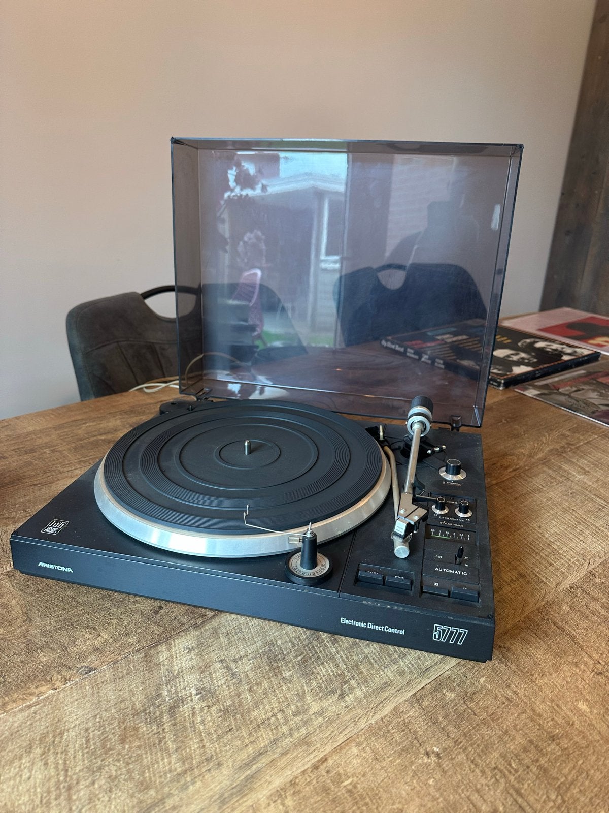 Ariston 5777 Platenspeler met hoezen, Gebruikt, Automatisch, Platenspeler, Ophalen