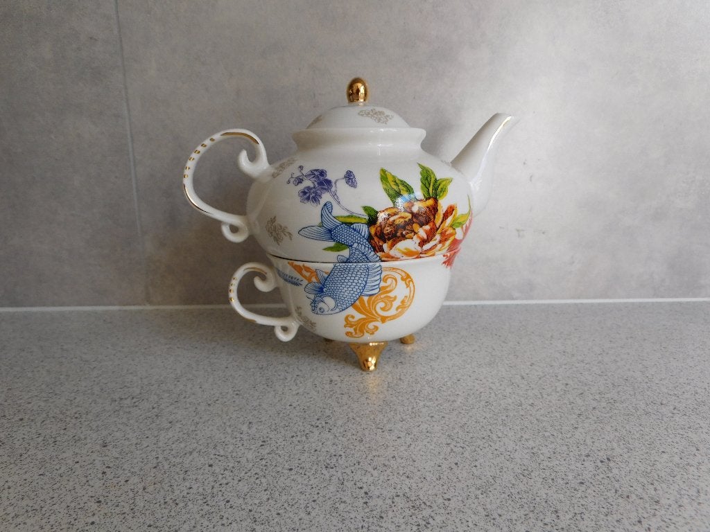 Tea for One theepot en kopje Tussen Kunst & Kitsch AVRO, Overige merken, Overige typen, Ophalen of Verzenden, Zo goed als nieuw