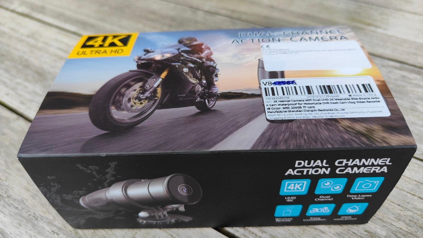 4K  Dual Helm Camera WiFi UHD 4K Waterdichte Actie Cam, Ophalen of Verzenden, Overige merken