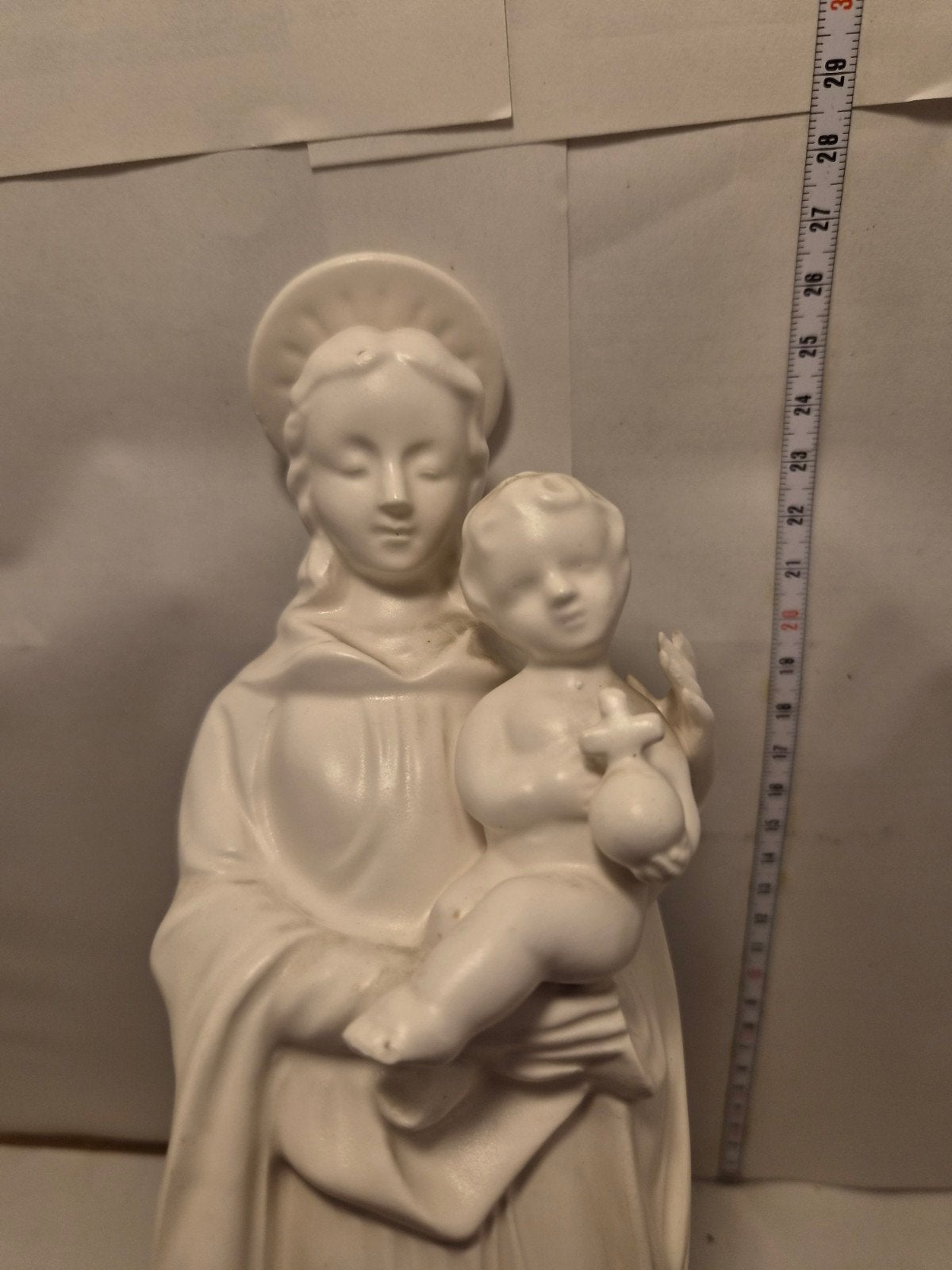 Vintage Maria met Kind Beeld - Wit Porselein, Antiek en Kunst, Ophalen of Verzenden