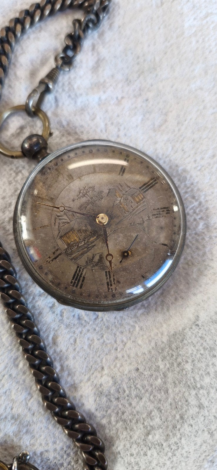 Zakhorloge rubis, Ophalen of Verzenden, Overige merken, Met ketting