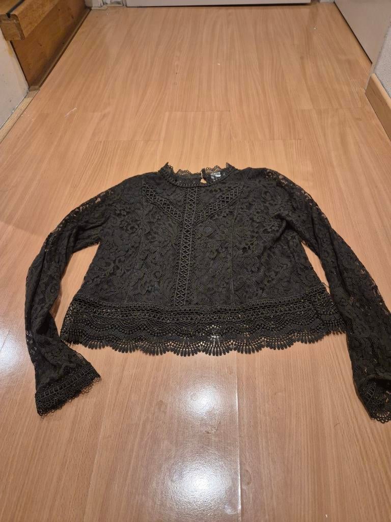 Groene kanten top met lange mouwen, maat S, Kleding | Dames, Tops, Ophalen of Verzenden