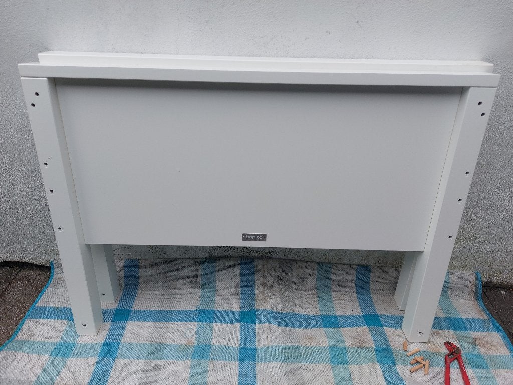 Bopita bed 90x200 / halfhoogslaper, Ophalen, 85 tot 100 cm, Gebruikt, Lattenbodem