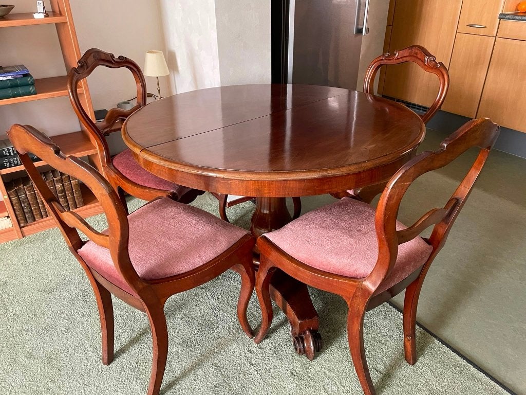 antieke eettafel set, Ophalen