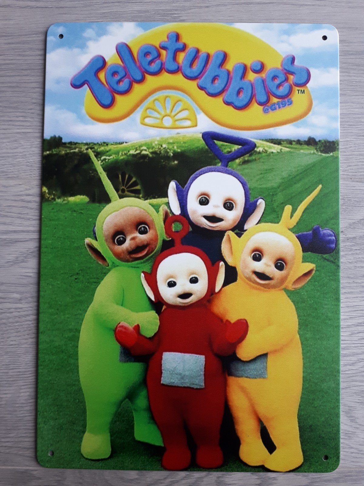 Teletubbies 20x30 cm Metalen Reclamebord, Verzamelen, Ophalen of Verzenden, Zo goed als nieuw, Reclamebord