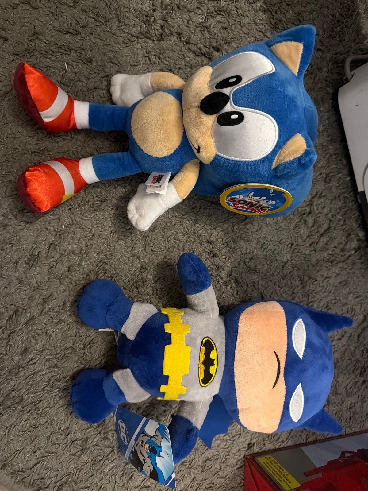 Nieuwe merk knuffels met kaartjes - Sonic en Batman, Overige merken, Overige karakters, Overige typen, Blauw