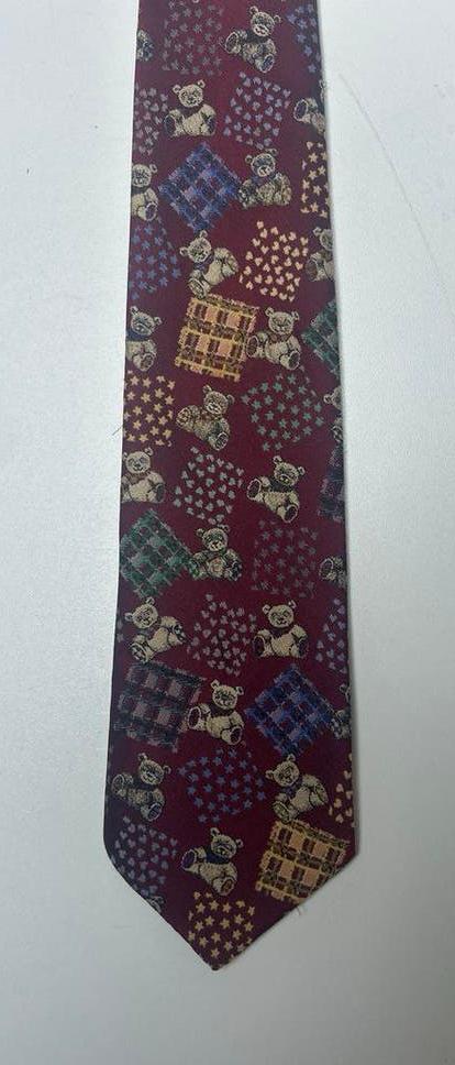 HIM Collection stropdas met teddybeer patroon, Kleding | Heren, Stropdassen, Ophalen of Verzenden, Zo goed als nieuw, Overige kleuren