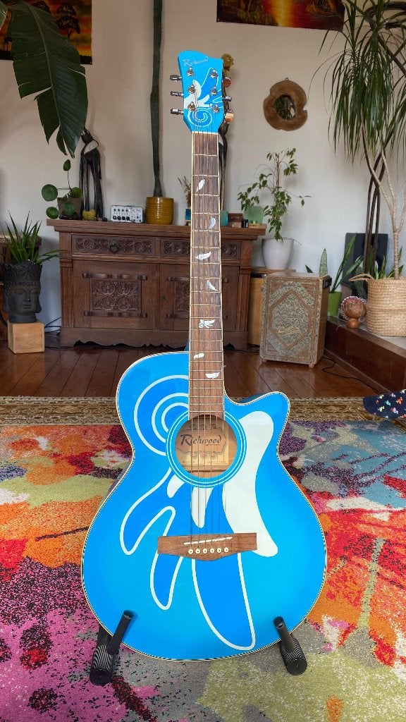 Richwood Artist Series RG-15-CBW Akoestische Gitaar blauw, Muziek en Instrumenten, Ophalen, Zo goed als nieuw, Western- of Steelstringgitaar
