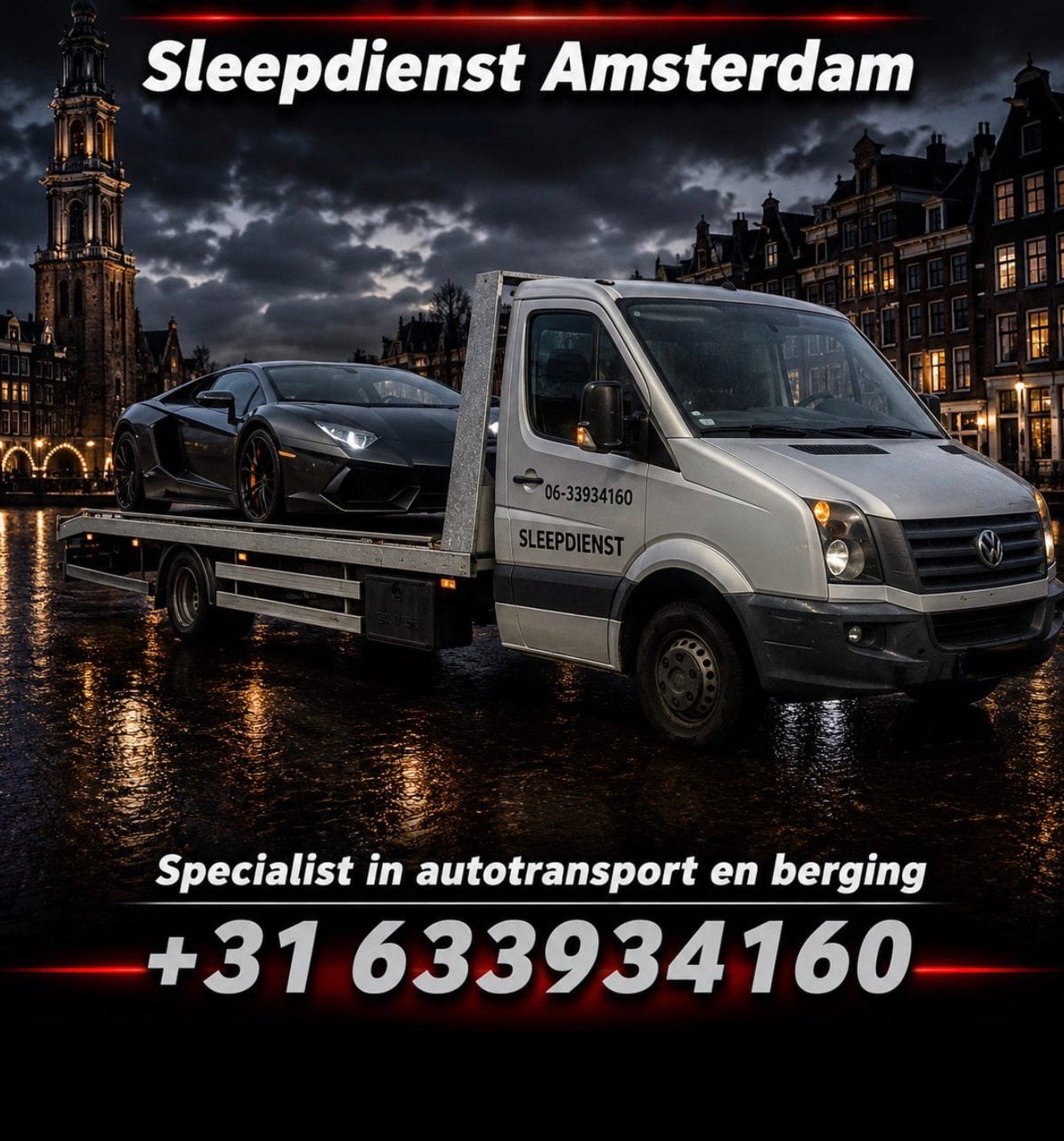 Sleepdienst Amsterdam/ Peschhulp/Autotransport