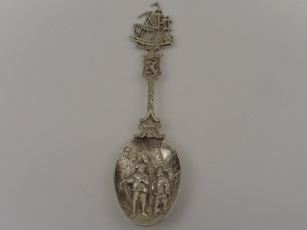Zilveren lepel "Nachtwacht"                             Z203, Antiek en Kunst, Antiek | Goud en Zilver, Ophalen of Verzenden, Zilver