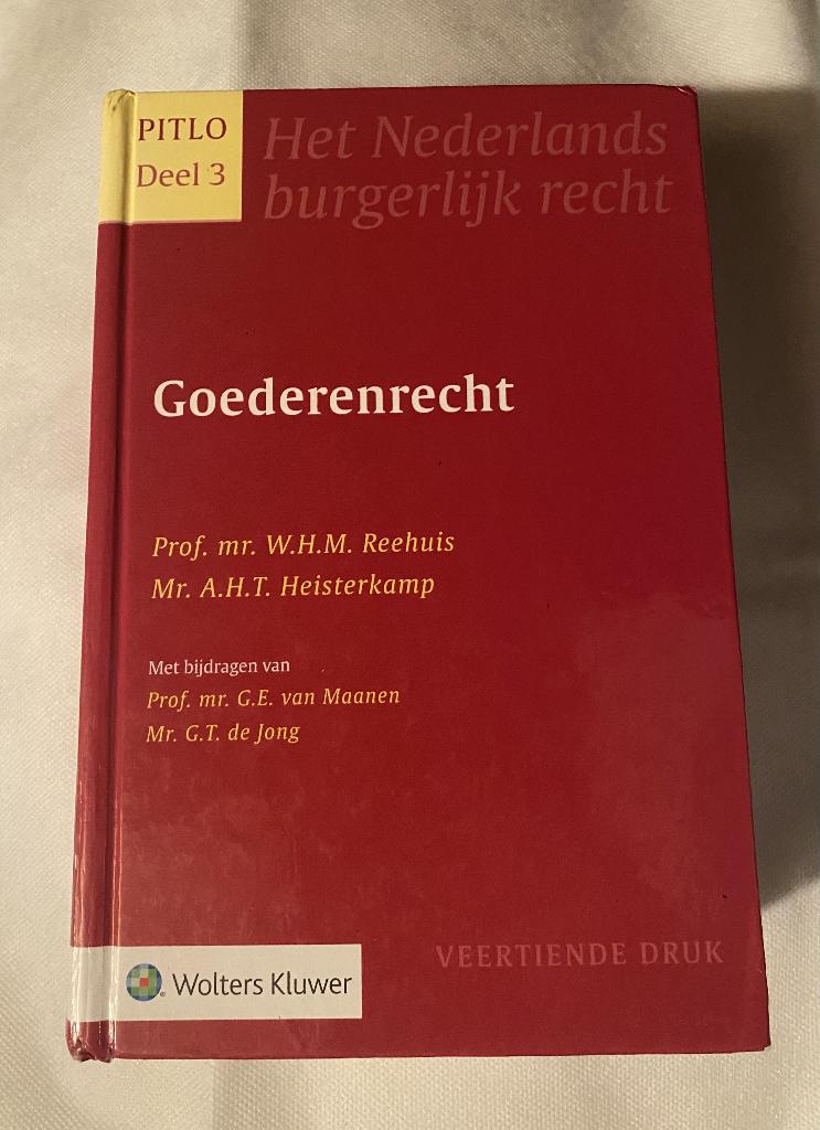 Pitlo 3 - Goederenrecht 14e druk, Gelezen, Ophalen of Verzenden, WO, Prof. mr. W.H.M. Reehuis, Mr. A.H.T. Heisterkamp