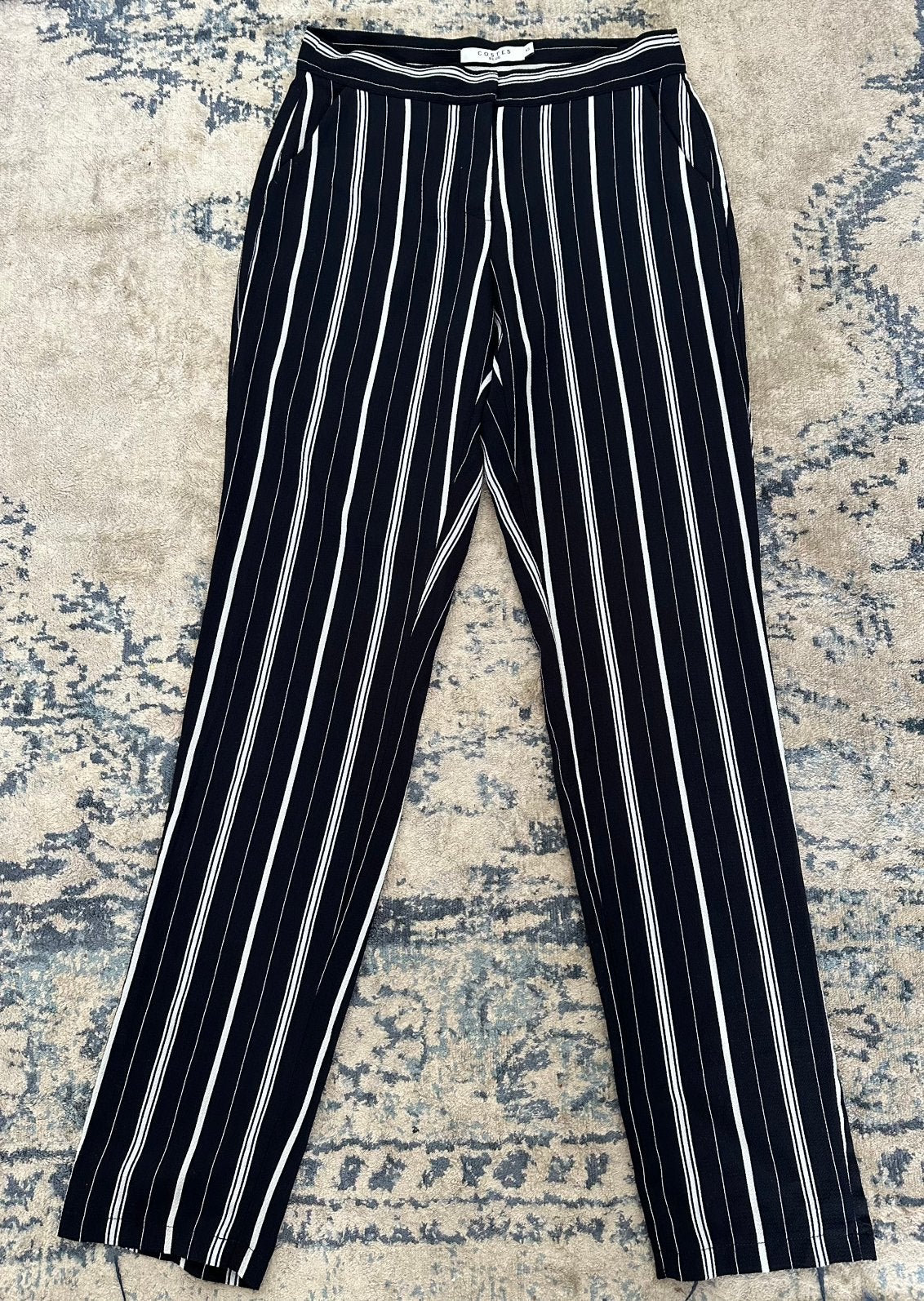 Nieuwe blauw gestreepte broek Costes maat XS, Kleding | Dames, Blauw, Nieuw, Ophalen of Verzenden, Maat 34 (XS) of kleiner