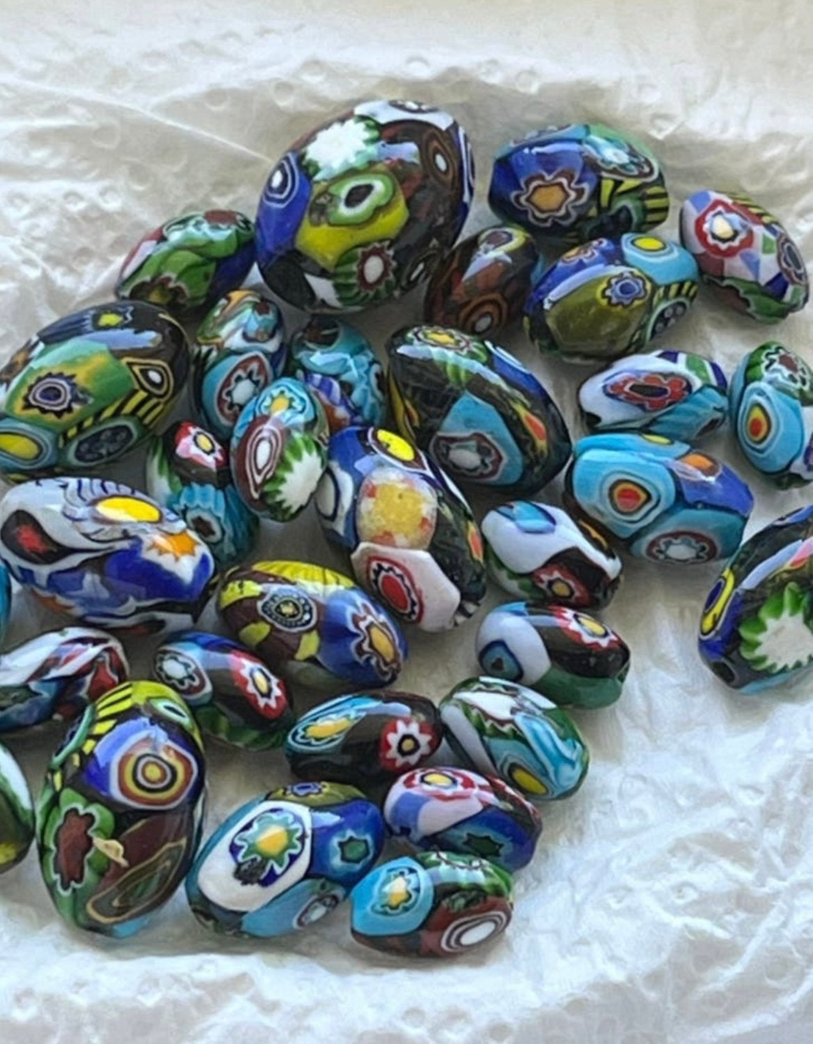 Vintage Murano Millefiori kralen van een oude ketting, Ophalen of Verzenden, Overige materialen, Ketting