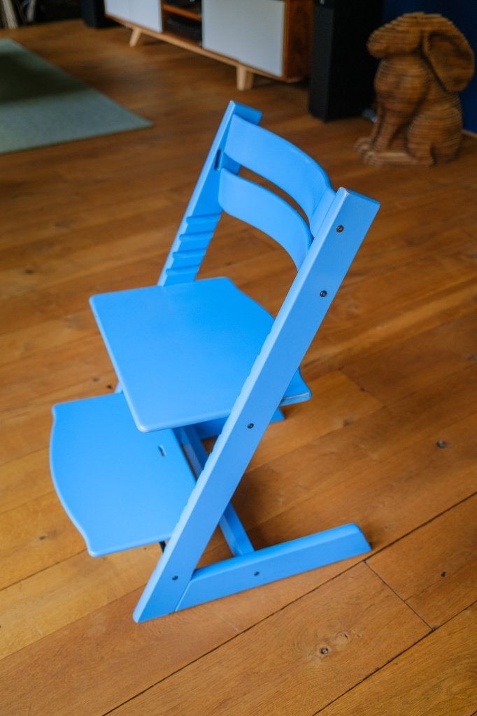 Stokke Tripp Trapp meegroeistoel - blauw, Ophalen, Gebruikt, Meegroeistoel