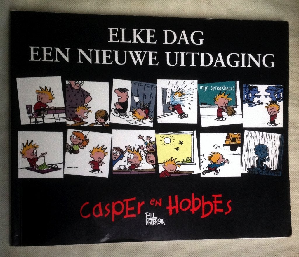 Casper en Hobbes Elke dag een nieuwe uitdaging Calvin Hobbes, Eén stripboek, Verzenden, Gelezen, Bill Watterson