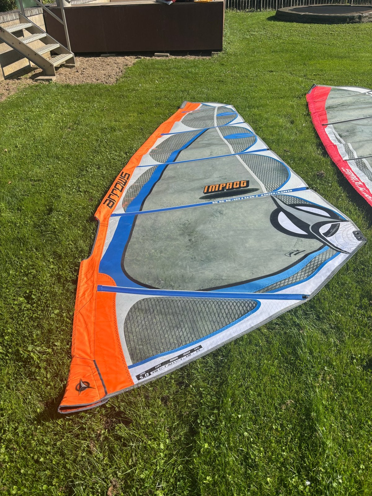 Arrows Windsurfzeilen - 5.0m² en 7.2m², Watersport en Boten, Gebruikt, 5 tot 6.5 m², Ophalen of Verzenden, Arrows