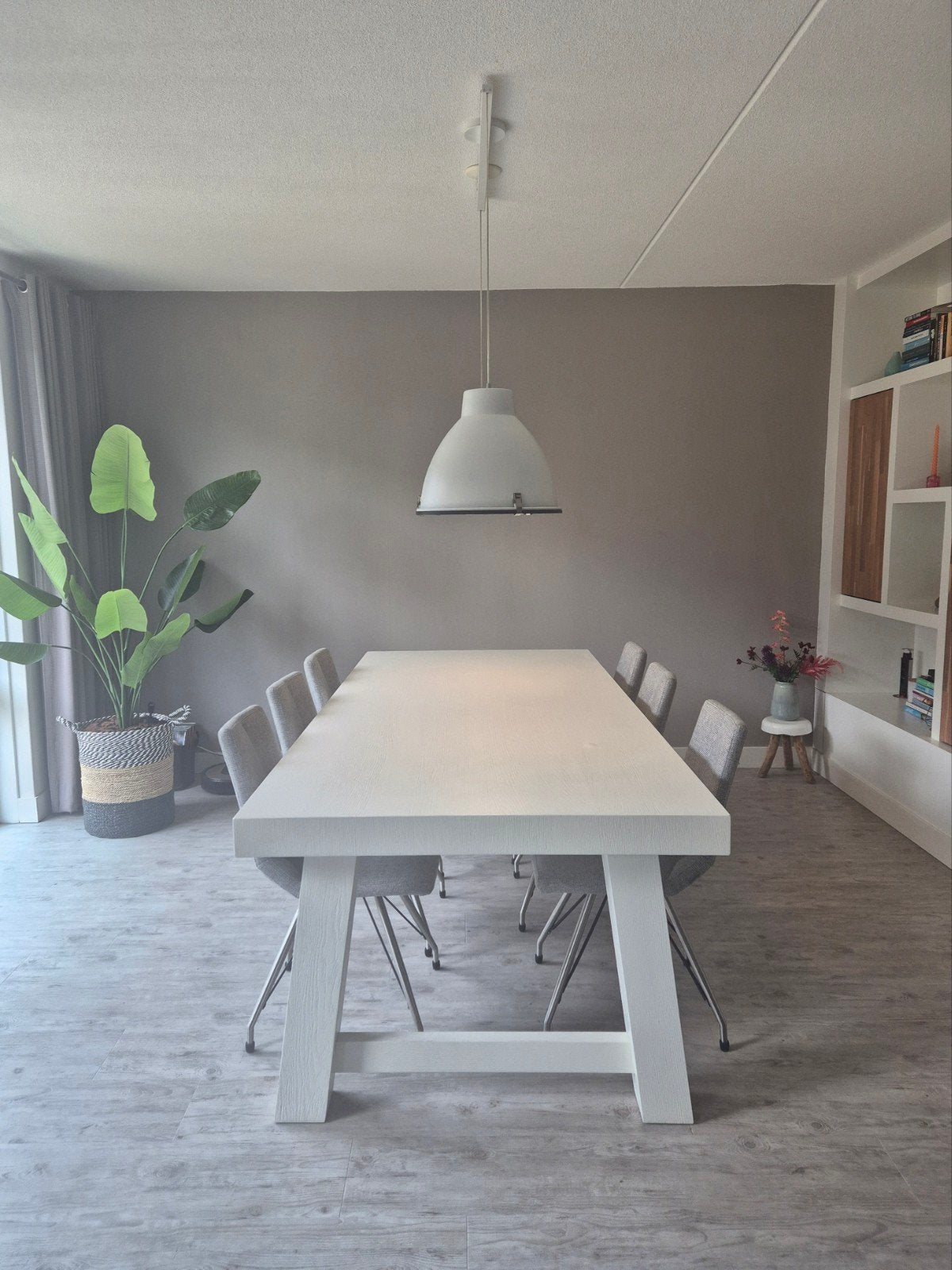 Eetkamertafel wit -  Keijser&Co, Big Top, Ophalen, Gebruikt, 100 tot 150 cm, Eikenhout
